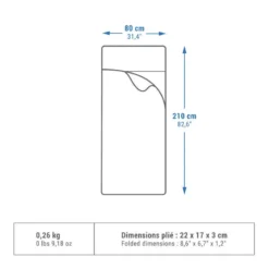 Quechua DRAP DE SAC EN POLYESTER POUR SAC DE COUCHAGE 9 Quechua DRAP DE SAC EN POLYESTER POUR SAC DE COUCHAGE -Sportmania drap de sac en polyester pour sac de couchage 2