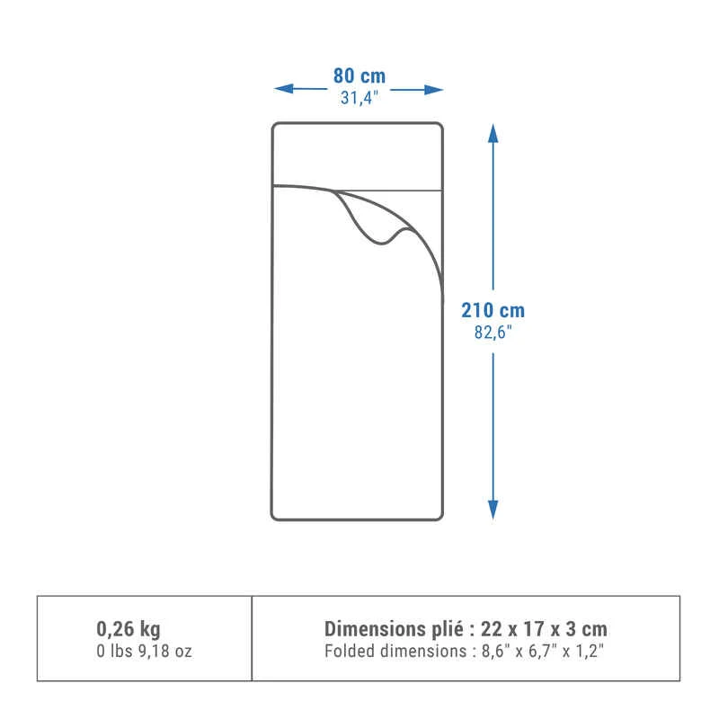 Quechua DRAP DE SAC EN POLYESTER POUR SAC DE COUCHAGE 3 Quechua DRAP DE SAC EN POLYESTER POUR SAC DE COUCHAGE – Image 3