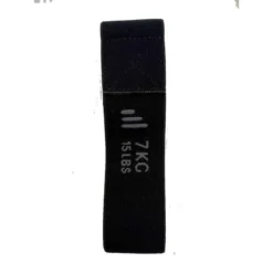 BANDE ÉLASTIQUE FITNESS RÉSISTANCE 7 KG TEXTILE - NOIRE -Sportmania elastique fitness 7kgslash15lbs court textile noir 3