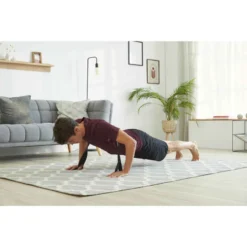 BANDE ÉLASTIQUE FITNESS RÉSISTANCE 15 KG TEXTILE - NOIRE -Sportmania elastique resistance forte fitness textile noire 2