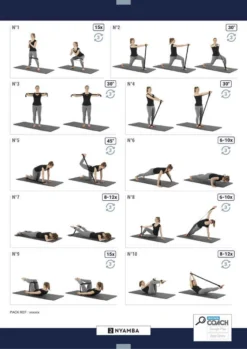 BANDE ÉLASTIQUE FITNESS RÉSISTANCE 15 KG TEXTILE - NOIRE -Sportmania elastique resistance forte fitness textile noire 5