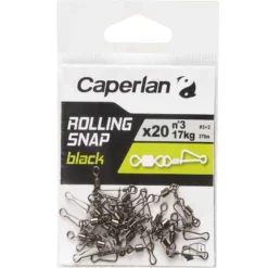EMERILLON AGRAFE PÊCHE ROLLING SNAP BLACK -Sportmania emerillon agrafe peche rolling snap black 3