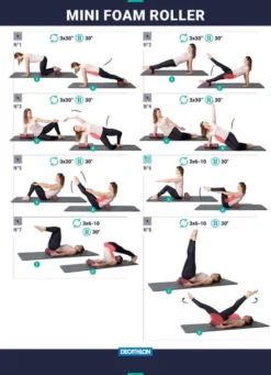 FOAM ROLLER MINI - LONGUEUR 38 Cm / DIAMÈTRE 13 Cm - FITNESS - VIOLET -Sportmania foam roller mini longueur 38cm diametre 13cm violet 4