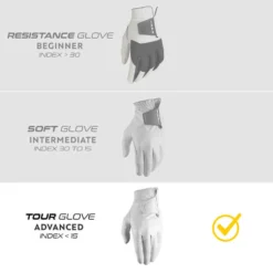 GANT GOLF CABRETTA DROITIER HOMME - 900 BLANC -Sportmania gant de golf tour pour homme droitier blanc 3