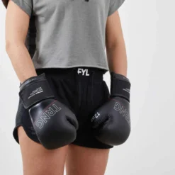 GANTS DE BOXE 120 NOIRS, GANTS D'ENTRAINEMENT -Sportmania gants de boxe 120 noirs gants d entrainement 3