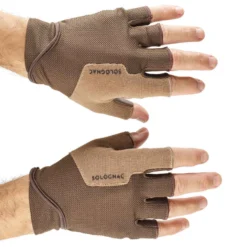 GANTS MITAINES BALL TRAP MARRON -Sportmania gants mitaines ball trap marron solognac 3