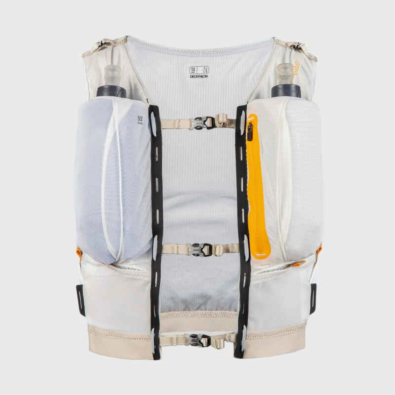 GILET D' HYDRATATION TRAIL MIXTE 5L PORTE FLASQUES BLANC ORANGE 2 GILET D' HYDRATATION TRAIL MIXTE 5L PORTE FLASQUES BLANC ORANGE – Image 2