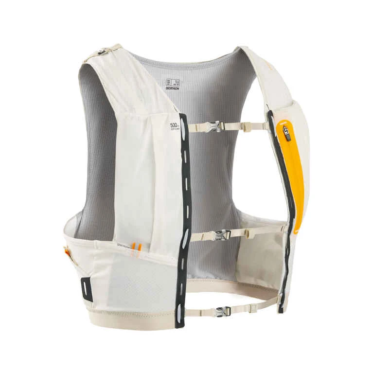 GILET D' HYDRATATION TRAIL MIXTE 5L PORTE FLASQUES BLANC ORANGE 4 GILET D' HYDRATATION TRAIL MIXTE 5L PORTE FLASQUES BLANC ORANGE – Image 4