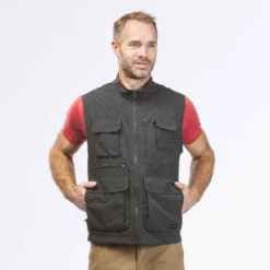 Gilet Multipoches De Trek Voyage - TRAVEL 100 Gris Homme -Sportmania gilet multipoches de trek voyage travel 100 gris homme 4