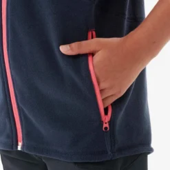 Quechua GILET POLAIRE - MH150 NAVY CORAIL - ENFANT 7-15 ANS -Sportmania gilet polaire mh150 navy corail enfant 7 15 ans 5