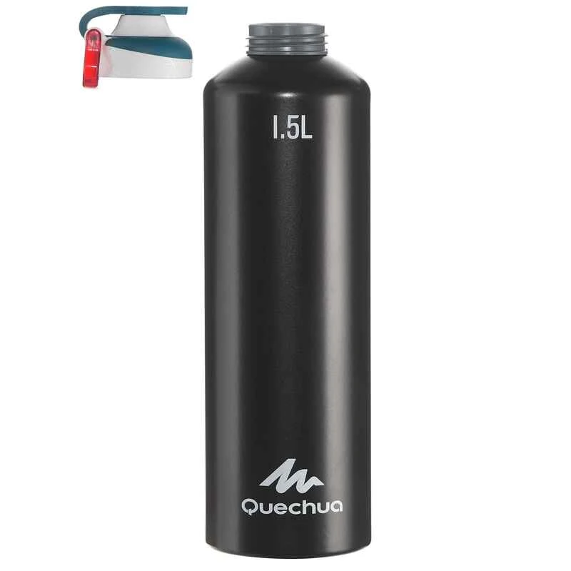 Quechua Gourde Randonnée 500 Bouchon Ouverture Rapide 1,5 Litre Aluminium Noir 7 Quechua Gourde Randonnée 500 Bouchon Ouverture Rapide 1,5 Litre Aluminium Noir – Image 7