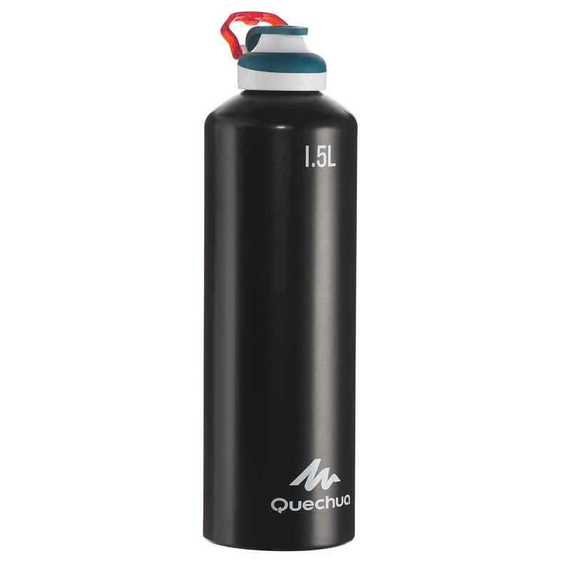 Quechua Gourde Randonnée 500 Bouchon Ouverture Rapide 1,5 Litre Aluminium Noir 1 Quechua Gourde Randonnée 500 Bouchon Ouverture Rapide 1,5 Litre Aluminium Noir