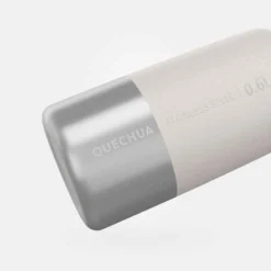 Quechua Gourde Randonnée MH100 Bouchon à Vis 0,6L Inox Blanc -Sportmania gourde randonnee mh100 bouchon a vis 06l inox noir 2