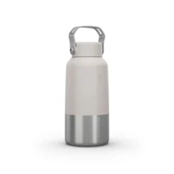 Quechua Gourde Randonnée MH100 Bouchon à Vis 0,6L Inox Blanc