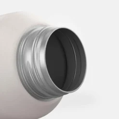 Quechua Gourde Randonnée MH100 Bouchon à Vis 0,6L Inox Blanc -Sportmania gourde randonnee mh100 bouchon a vis 06l inox noir 6