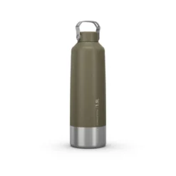 Quechua Gourde Randonnée MH100 Bouchon à Vis 1,5L Inox Kaki