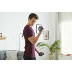 PAIRE D'HALTÈRES FITNESS 2*3 KG - GRIS -Sportmania halteres tonedumbell 23 kgs rouge 3