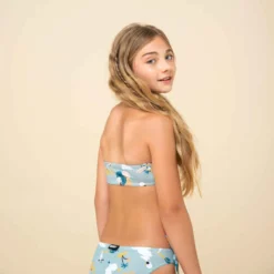 HAUT DE MAILLOT DE BAIN BANDEAU FILLE 100 KAKI -Sportmania haut de maillot bandeau fille 100 kaki 6