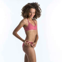 Haut De Maillot De Bain BRASSIERE CARO ROSE Cotelé Dos Structuré Et Réglable -Sportmania haut de maillot de bain brassiere caro rose cotele dos structure et reglable 10