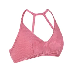 Haut De Maillot De Bain BRASSIERE CARO ROSE Cotelé Dos Structuré Et Réglable -Sportmania haut de maillot de bain brassiere caro rose cotele dos structure et reglable 2