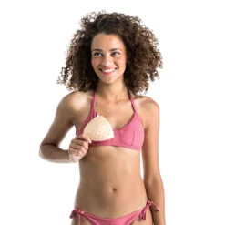 Haut De Maillot De Bain BRASSIERE CARO ROSE Cotelé Dos Structuré Et Réglable -Sportmania haut de maillot de bain brassiere caro rose cotele dos structure et reglable 4