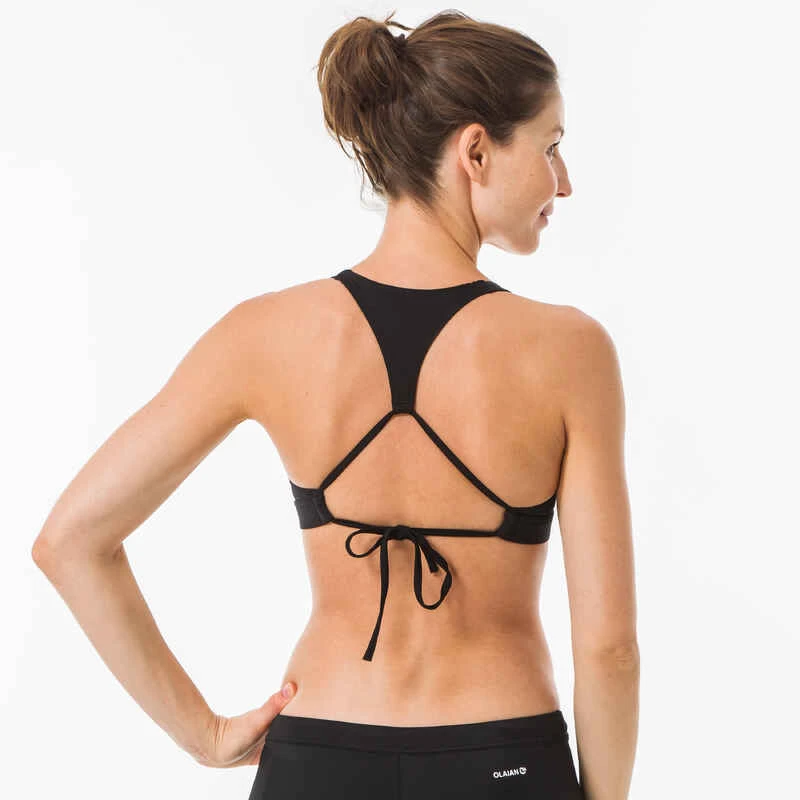 Haut De Maillot De Bain Brassière De Surf Femme Double Réglable Dos AGATHA NOIRE 3 Haut De Maillot De Bain Brassière De Surf Femme Double Réglable Dos AGATHA NOIRE – Image 3