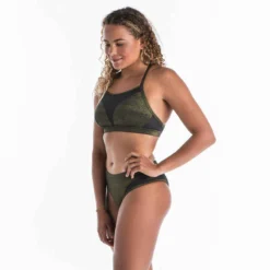 Haut De Maillot De Bain Brassière Femme Double Réglage Plat ELISE PAILLETEE OR -Sportmania haut de maillot de bain brassiere femme double reglage plat elise pailletee or 3