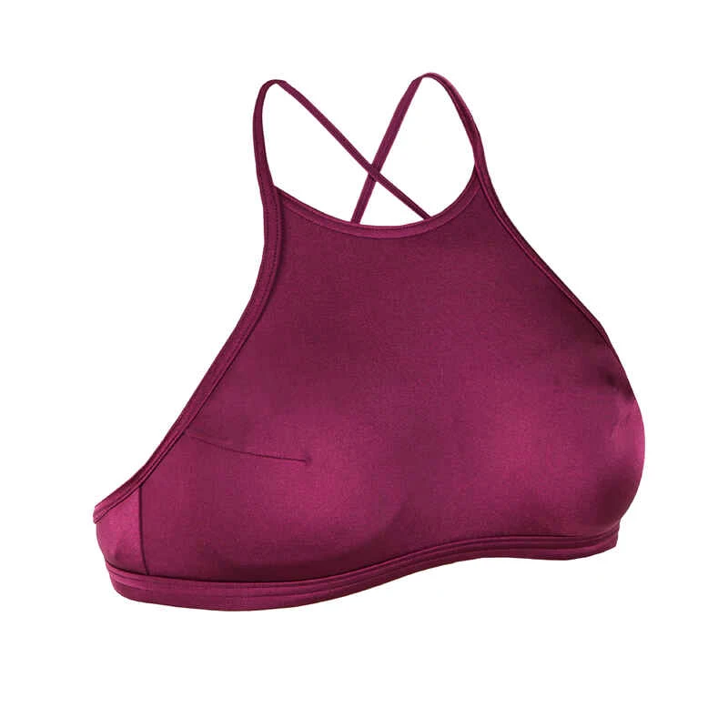 Haut De Maillot De Bain Femme Brassière Surf Dos Dégagé ANDREA ROUGE BORDEAUX 5 Haut De Maillot De Bain Femme Brassière Surf Dos Dégagé ANDREA ROUGE BORDEAUX – Image 5