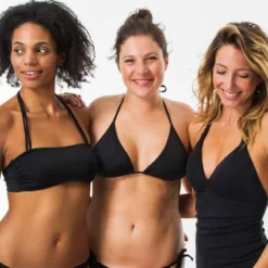 HAUT DE MAILLOT DE BAIN FEMME TRIANGLE COULISSANT AVEC COQUES MAE NOIR -Sportmania haut de maillot de bain femme triangle coulissant avec coques mae noir 7