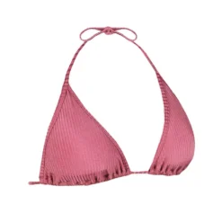 HAUT DE MAILLOT DE BAIN TRIANGLE FEMME MAE ROSE Côtelé -Sportmania haut de maillot de bain femme triangle coulissant mae cottele rose 2