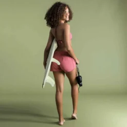 HAUT DE MAILLOT DE BAIN TRIANGLE FEMME MAE ROSE Côtelé -Sportmania haut de maillot de bain femme triangle coulissant mae cottele rose 5