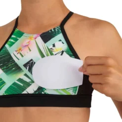 HAUT DE MAILLOT DE BAIN SURF FILLE BRASSIERE VERT BAHA 900 -Sportmania haut de maillot de bain surf fille brassiere vert baha 900 5