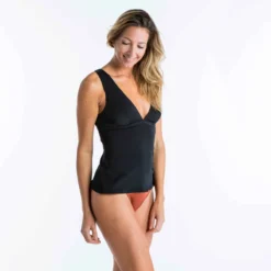 Haut De Maillot De Bain TANKINI MARINE NOIR -Sportmania haut de maillot de bain tankini marine uni noir decollete v et coques amovibles 5