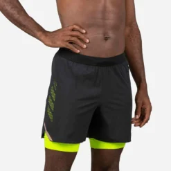 Jammer-Short De Natation Homme 500 Fiti - Noir / Jaune / Beige -Sportmania jammer short de natation homme 500 fiti noir slash jaune slash beige 2