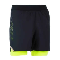 Jammer-Short De Natation Homme 500 Fiti - Noir / Jaune / Beige