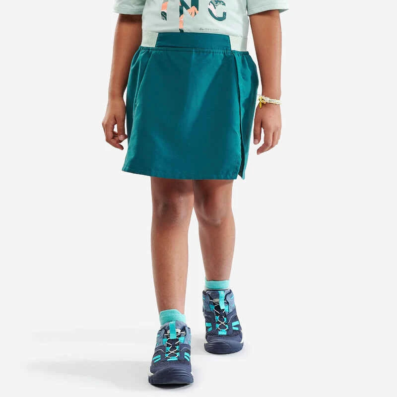 Quechua Jupe Short De Randonnée - MH100 Turquoise - Enfant 7-15 Ans 2 Quechua Jupe Short De Randonnée - MH100 Turquoise - Enfant 7-15 Ans – Image 2