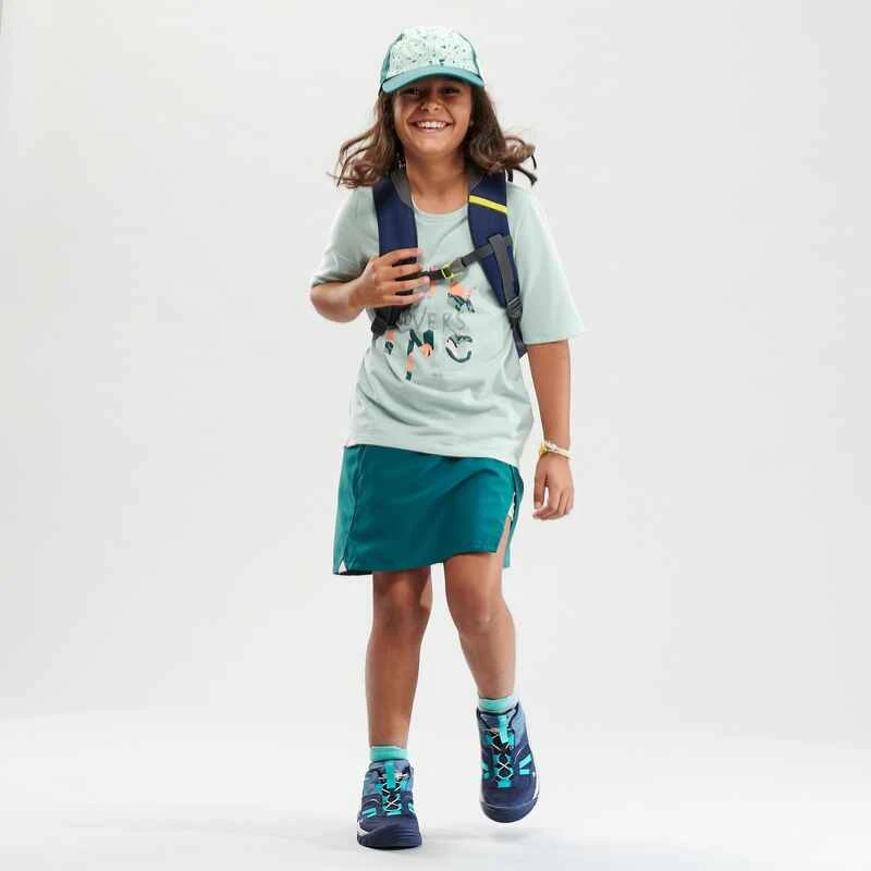Quechua Jupe Short De Randonnée - MH100 Turquoise - Enfant 7-15 Ans 4 Quechua Jupe Short De Randonnée - MH100 Turquoise - Enfant 7-15 Ans – Image 4