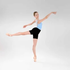Justaucorps Danse Classique Bleu Bi-matière Fille -Sportmania justaucorps danse classique rose pale bi matiere fille 4