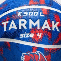 Ballon De Basketball Taille 4 Enfant - K500 Bleu Orange -Sportmania k500 light size 4 red blue 6