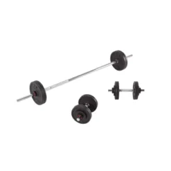 CORENGTH Kit Haltères Et Barres 50 Kg Musculation