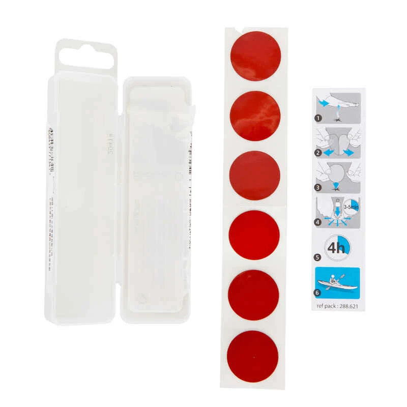 KIT REPARATION KAYAK GONFLABLE 6 PATCHES AUTOCOLLANTS 1 KIT REPARATION KAYAK GONFLABLE 6 PATCHES AUTOCOLLANTS