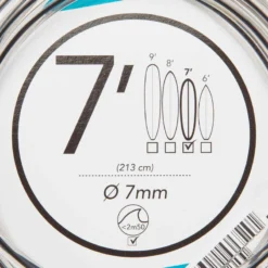 Leash Surf 7' (210 Cm) Diamètre 7 Mm Noir -Sportmania leash surf 7 210 cm diametre 7 mm noir 6