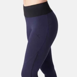 Legging 7/8 510 Piping Fitness Femme Bleu Marine/noir -Sportmania legging 7slash8 510 piping fitness femme noirslashgris 4