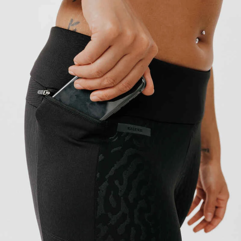 Kalenji Legging Running Long Chaud Femme - Warm+ Noir Avec Motifs 4 Kalenji Legging Running Long Chaud Femme - Warm+ Noir Avec Motifs – Image 4