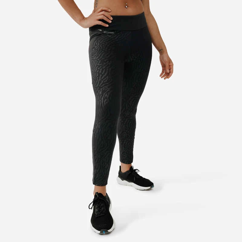Kalenji Legging Running Long Chaud Femme - Warm+ Noir Avec Motifs 1 Kalenji Legging Running Long Chaud Femme - Warm+ Noir Avec Motifs