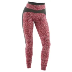 Legging Fitness Long Coton Extensible Taille Haute Femme - Rose Vif Avec Imprimé -Sportmania legging coton extensible fitness taille haute rose avec imprime 7