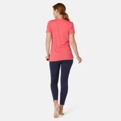 Legging Court De Sport Taille Haute 510 Femme 7/8 En Coton Bleu Marine -Sportmania legging court de sport taille haute 510 femme 7slash8 en coton bleu marine 4