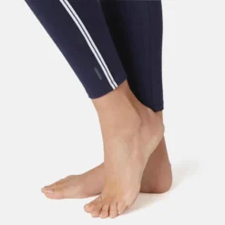 Legging Court De Sport Taille Haute 510 Femme 7/8 En Coton Bleu Marine -Sportmania legging court de sport taille haute 510 femme 7slash8 en coton bleu marine 6