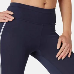 Legging Court De Sport Taille Haute 510 Femme 7/8 En Coton Bleu Marine -Sportmania legging court de sport taille haute 510 femme 7slash8 en coton bleu marine 8