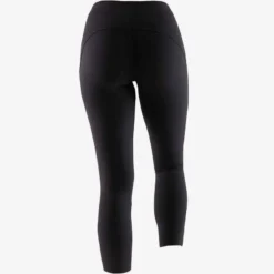 Legging Court De Sport Taille Haute 520 Femme 7/8 En Coton Noir -Sportmania legging court de sport taille haute 520 femme 7slash8 en coton noir 2